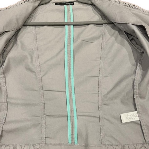 Maurices Gray Women's Jacket with Lace Accents - Picture 2 of 11